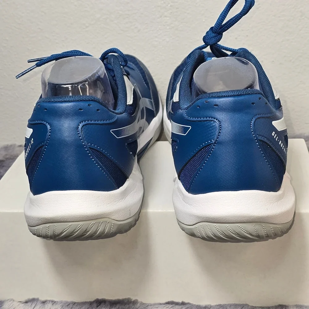Asics‎ Gel-Rocket 12 Blue/ gray Indoor Court volleyball Sneakers Mens SZ 15